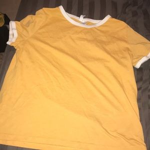 yellow tee shirt